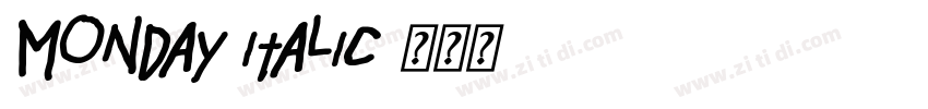 monday italic字体转换